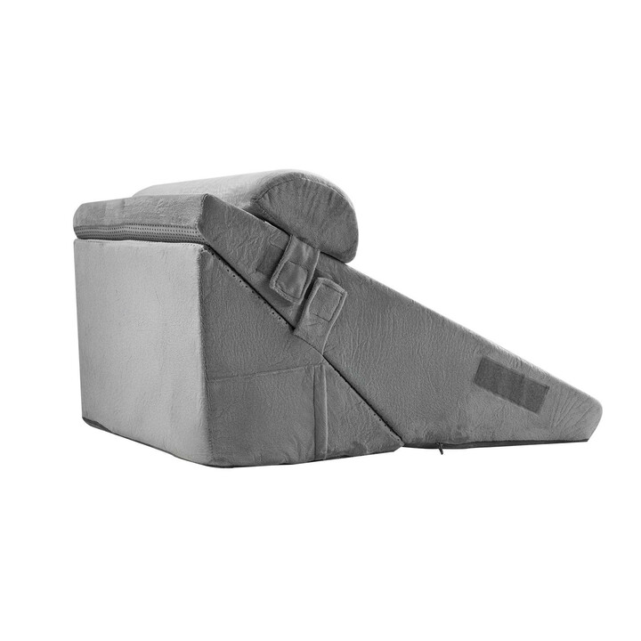 3 delat justerbart ortopediskt kilkuddset för sömn och postoperativ stöd mörkgrå tvättbart överdrag