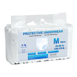 Vuxna engångsanvändbara skyddsbyxor hög absorptionsförmåga 900 ml M 64 kpl unisex läckageskydd fuktighetsindikator