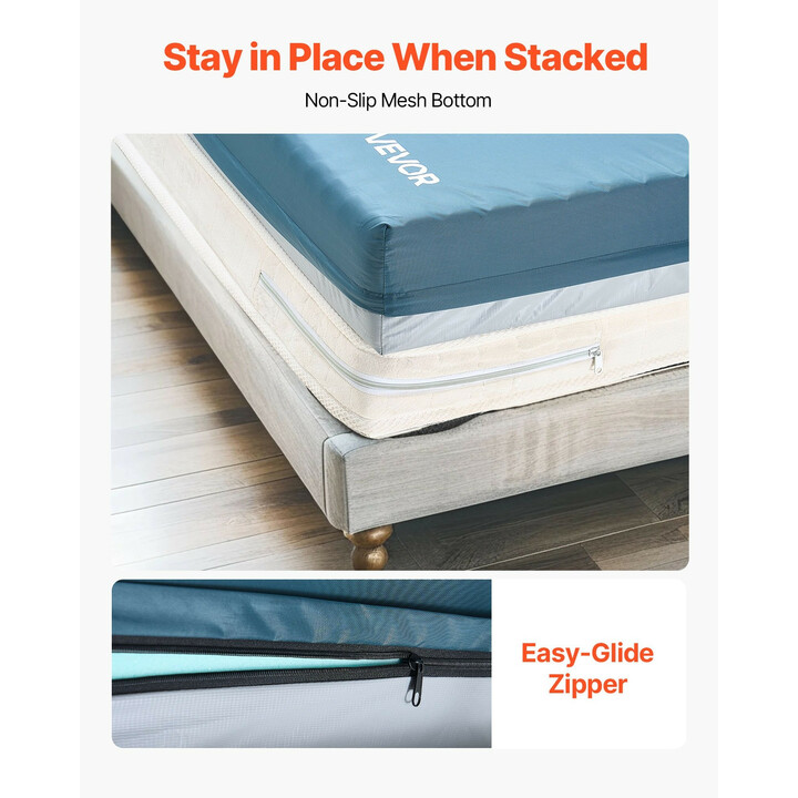 Sairaalasängyn patja LSS002, kolmivyöhykkeinen vaahtomuovi, vedenpitävä päällinen, 2030 x 914 x 153 mm, 159 kg kantavuus