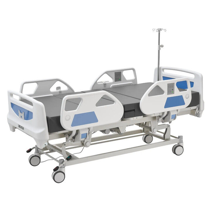 5-funktions helelektrisk sjukhussäng 250 kg med Cardiac Chair och HLR-funktion