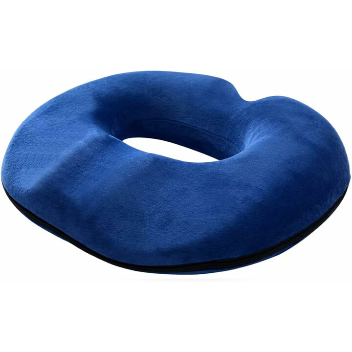 Ergonomisk sittkudde med ringform för bekvämare sittande